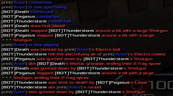Death messages and join messages pushed to chatbox
