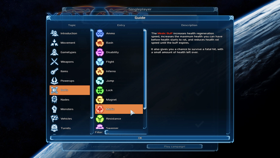 Medic buff guide entry